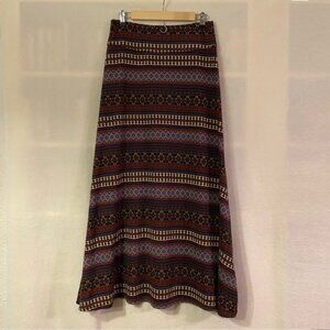 Double D Ranch southwestern stripe elastic waist maxi skirt